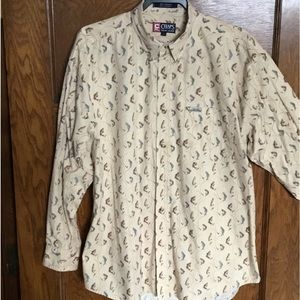 Chaps RL Vintage Button-down Fishing Print Shirt